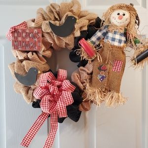 14" Handmade Burlap Statement Wreath & Hanger